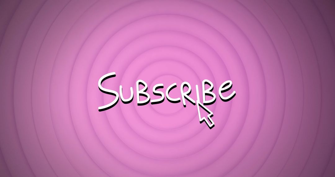 Retro Style Subscribe Text with Arrow Icon