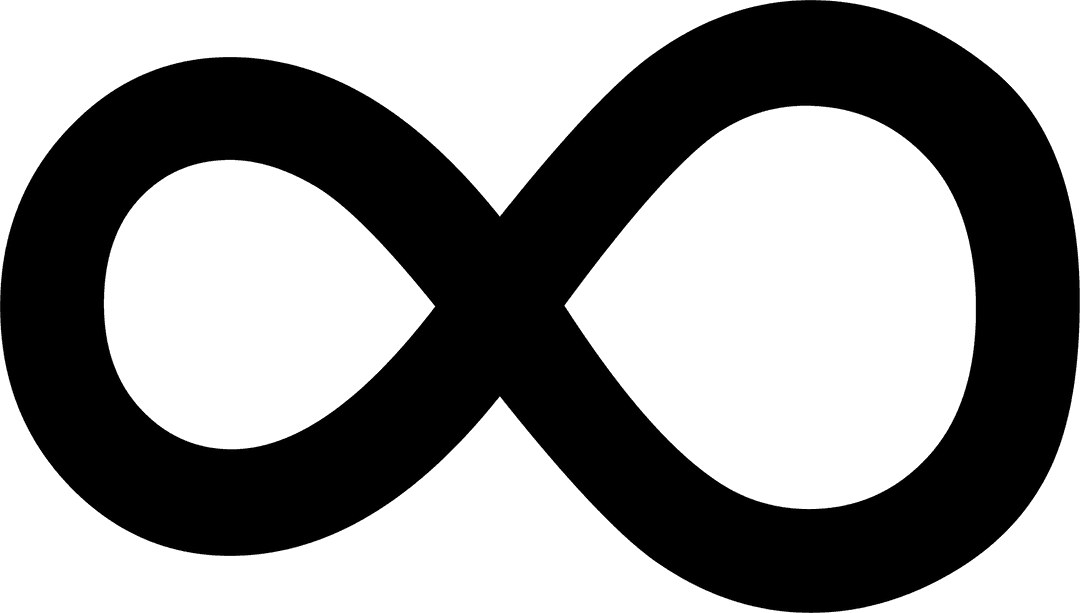 Infinity Symbol on Transparent Background High Quality