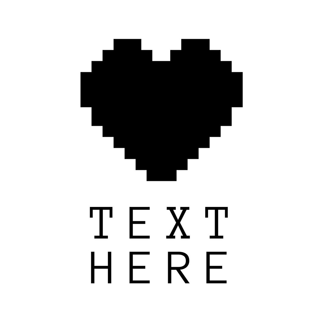 Pixelated Heart Perfect for Digital Love Themes
