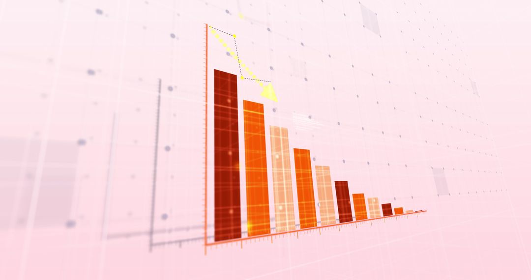 Abstract Financial Data Chart with Gradient Background