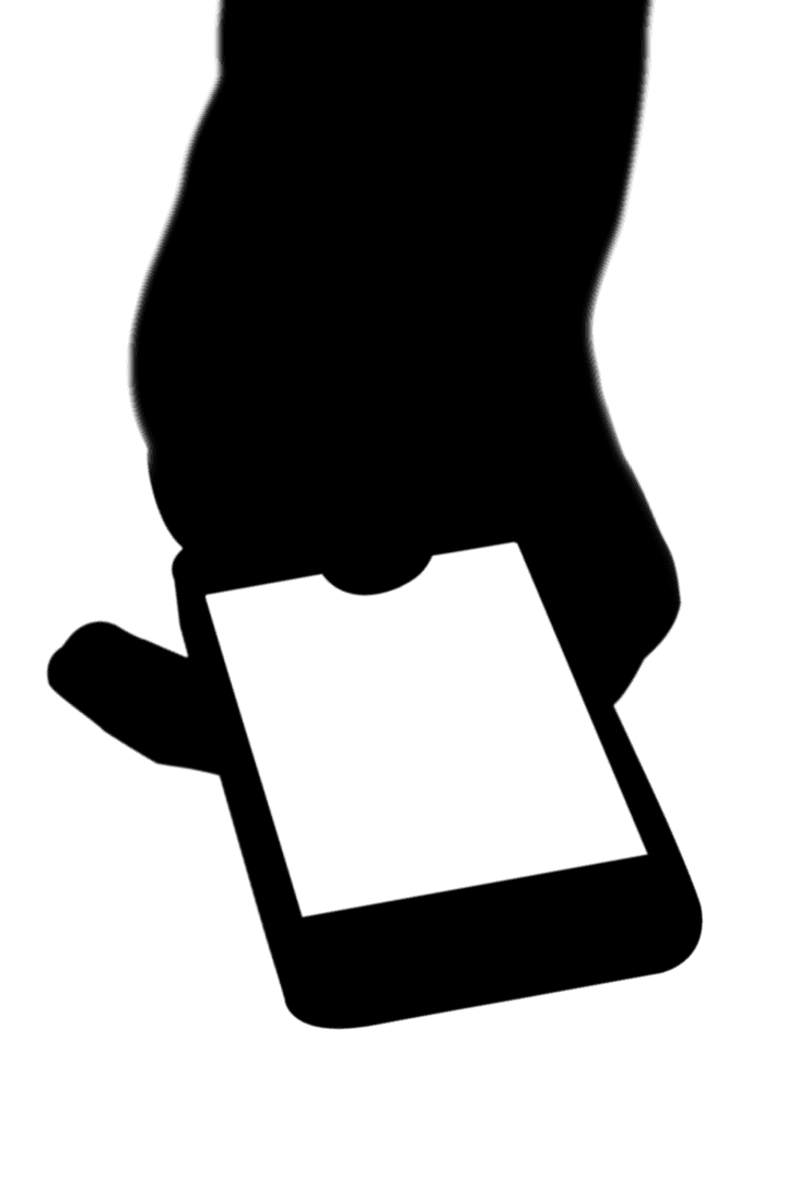 Transparent Smartphone Surprisingly Lightweight Mockup in Black and White