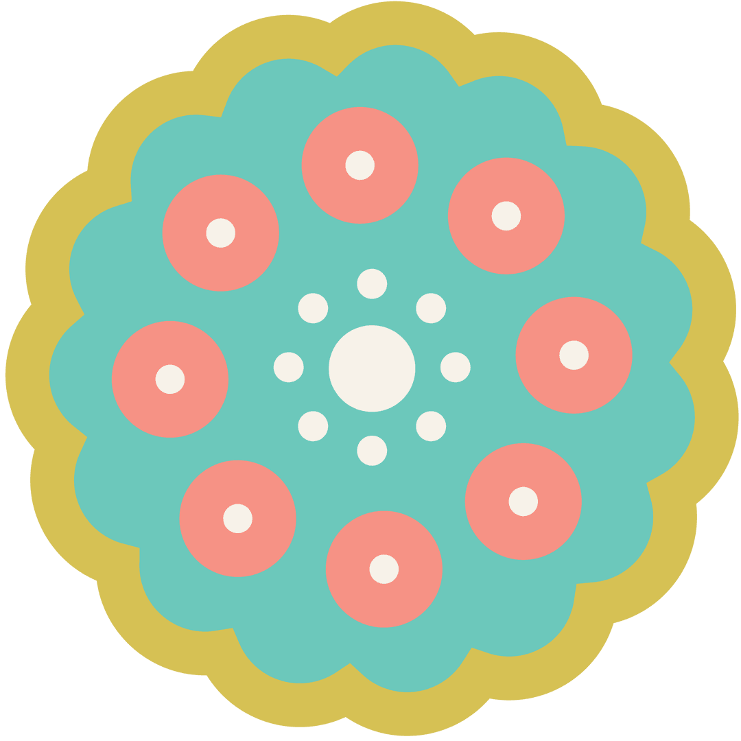 Colorful Geometric Pattern Isolated on Transparent Background