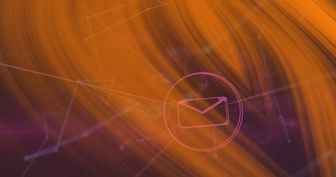 Abstract Digital Envelope with Futuristic Network Overlay