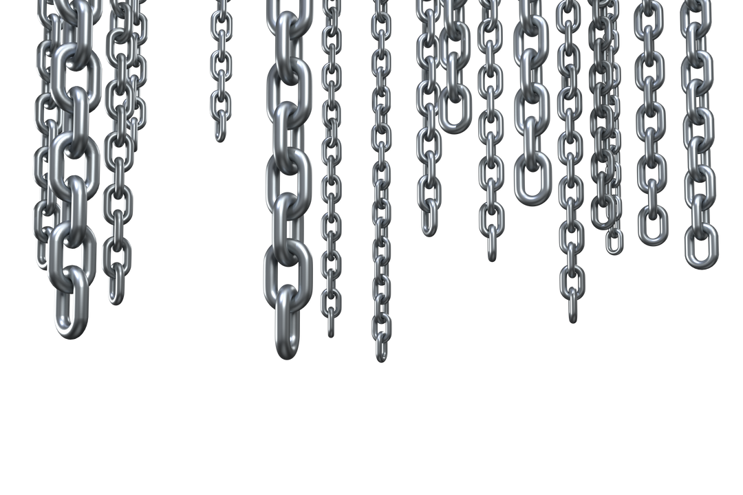 Transparent 3D Silver Chains Hanging Graphic - Download Free Stock Images Pikwizard.com