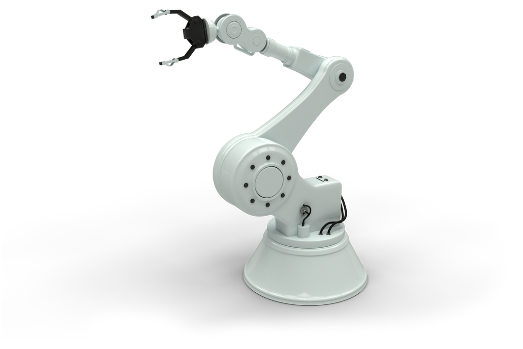 Transparent Industrial Robot Arm Isolated on White - Download Free Stock Images Pikwizard.com