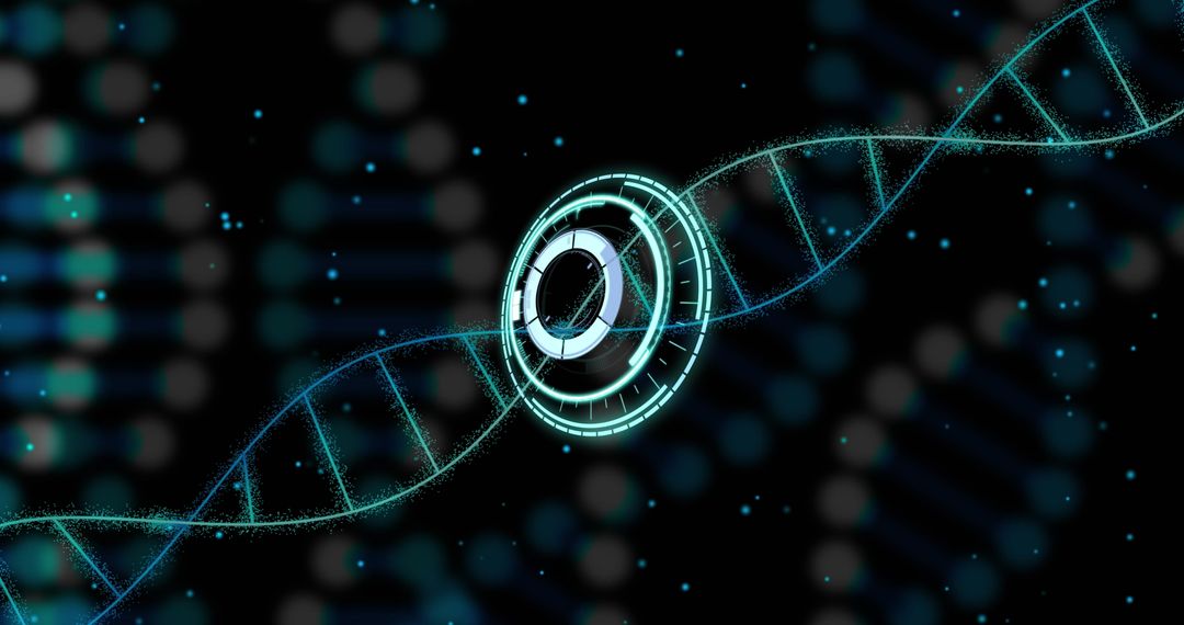 Digital DNA Scan with Futuristic Interface
