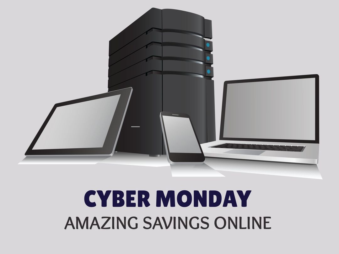 Cyber Monday Deals Promotion with Server and Digital Gadgets
