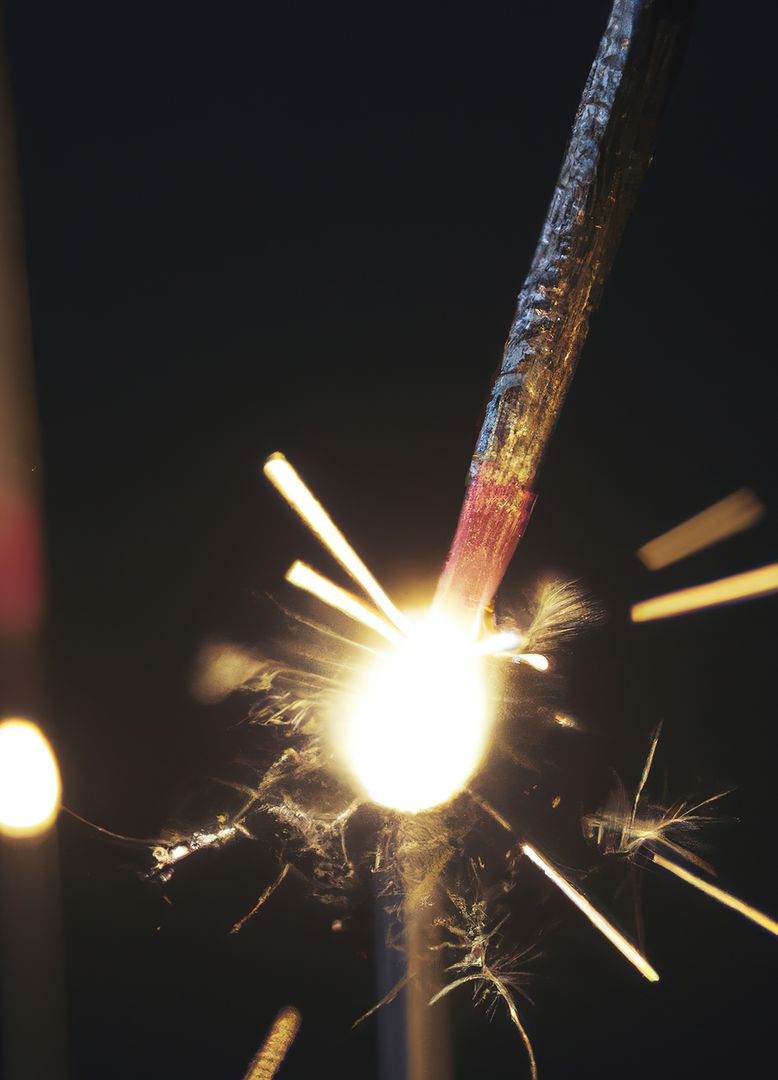 Closeup of Sparkler in Action - Free Images, Stock Photos and Pictures on Pikwizard.com