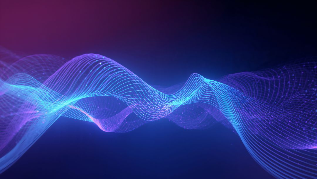 Futuristic Mesh Wave with Glowing Luminance