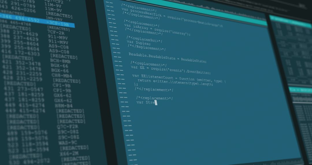 Code Programming on Multi-screen Data Process Setup - Free Images, Stock Photos and Pictures on Pikwizard.com