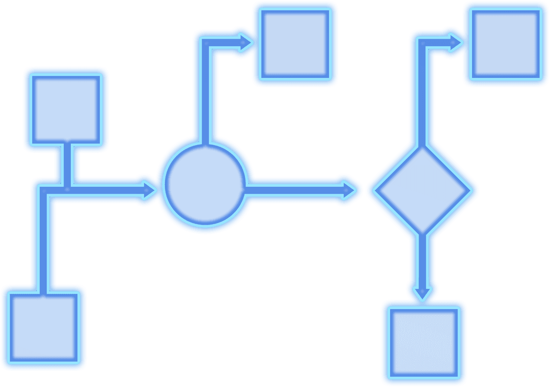 transparent flowchart with dynamic shapes on plain background - Download Free Stock Images Pikwizard.com