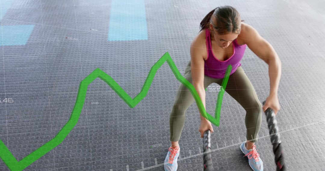 Dynamic Workout Graph Progress with Battle Ropes