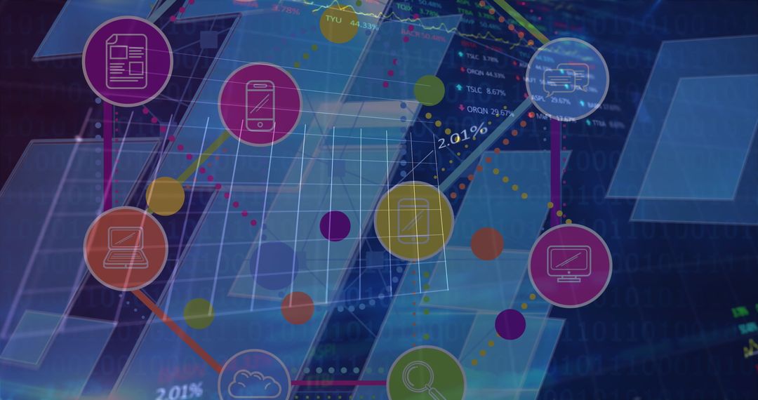 Conceptual Global Connections with Digital Interface Overlay