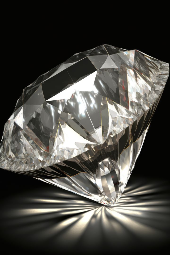 Shining Diamond on Black Background - Free Images, Stock Photos and Pictures on Pikwizard.com