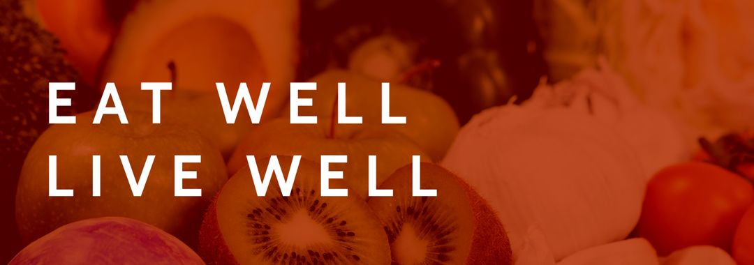 Vibrant fruits inspiring healthy living message