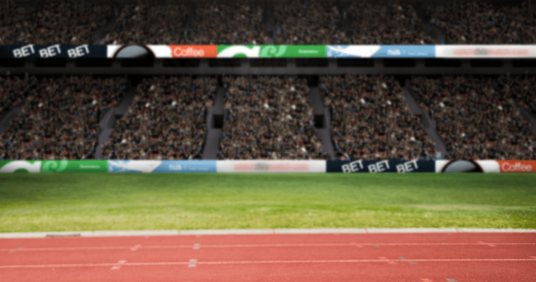 Athletics Stadium Seating and Track on Transparent Background