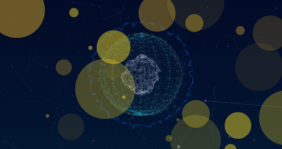 Retro Futuristic Moving Geometric Shapes on Black Background