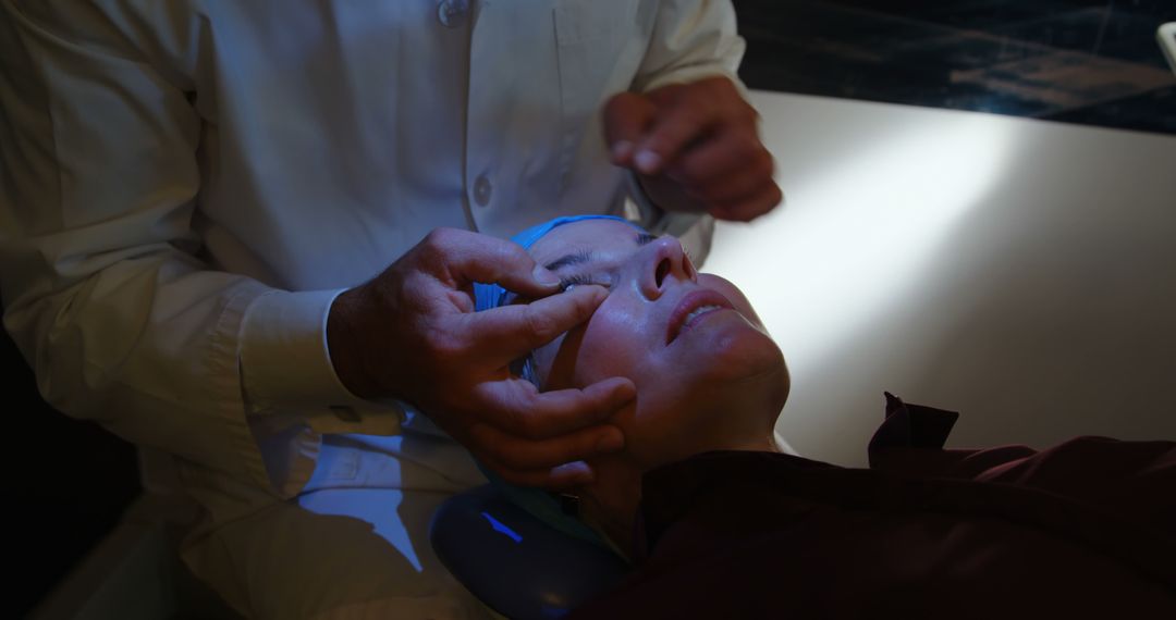 Cosmetic Surgeon Performing Procedures on Female Patient in Clinic - Free Images, Stock Photos and Pictures on Pikwizard.com