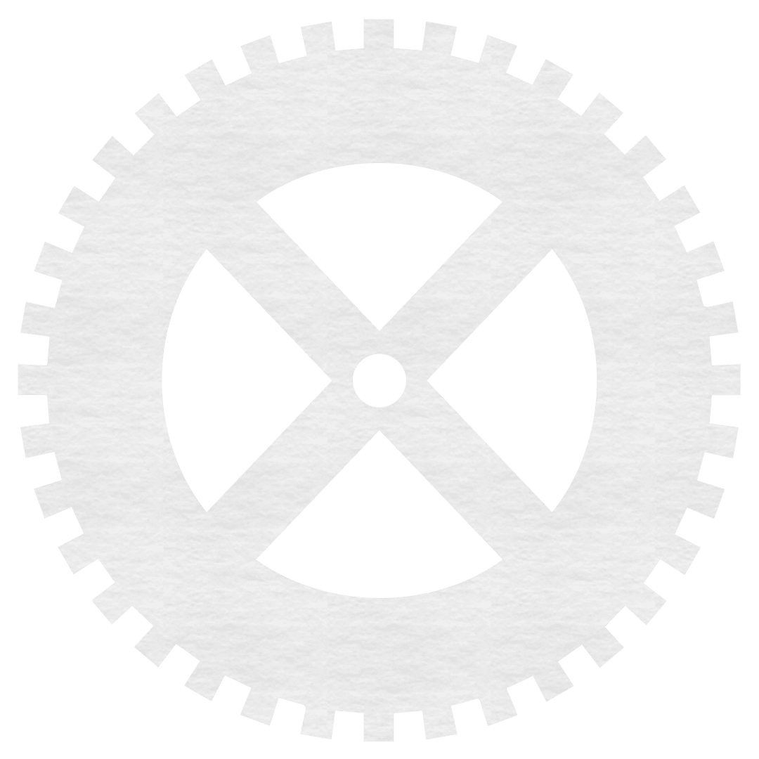 Abstract Gear Wheel on Transparent Background with Modern Design