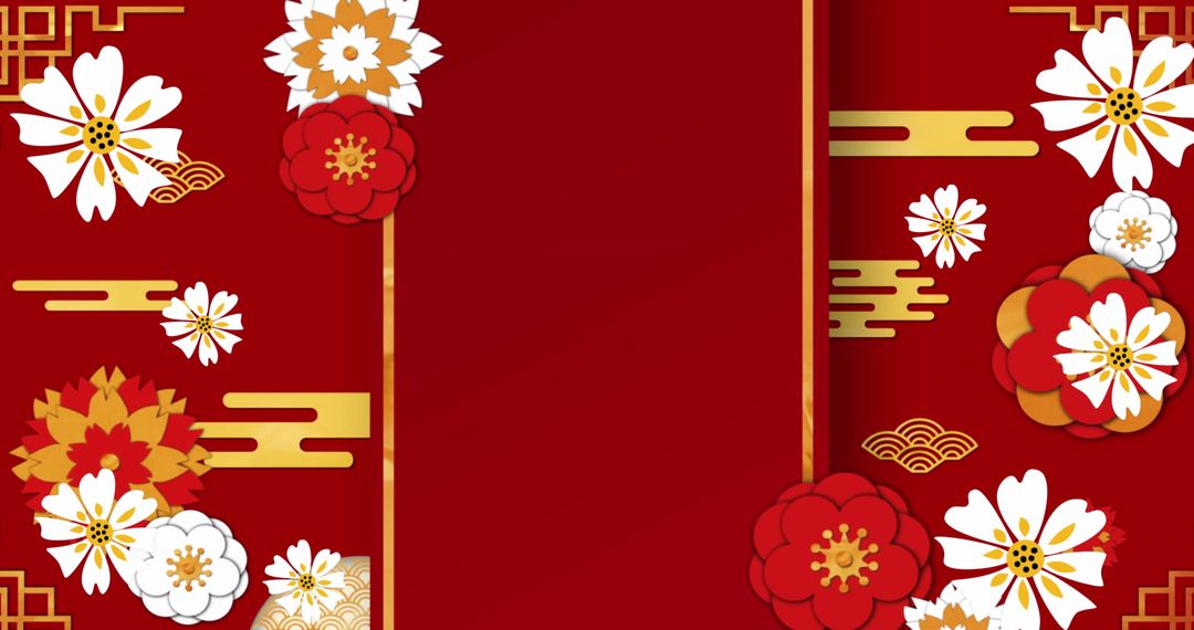 Chinese Traditional Decorations on Red Background with Copy Space - Free Images, Stock Photos and Pictures on Pikwizard.com