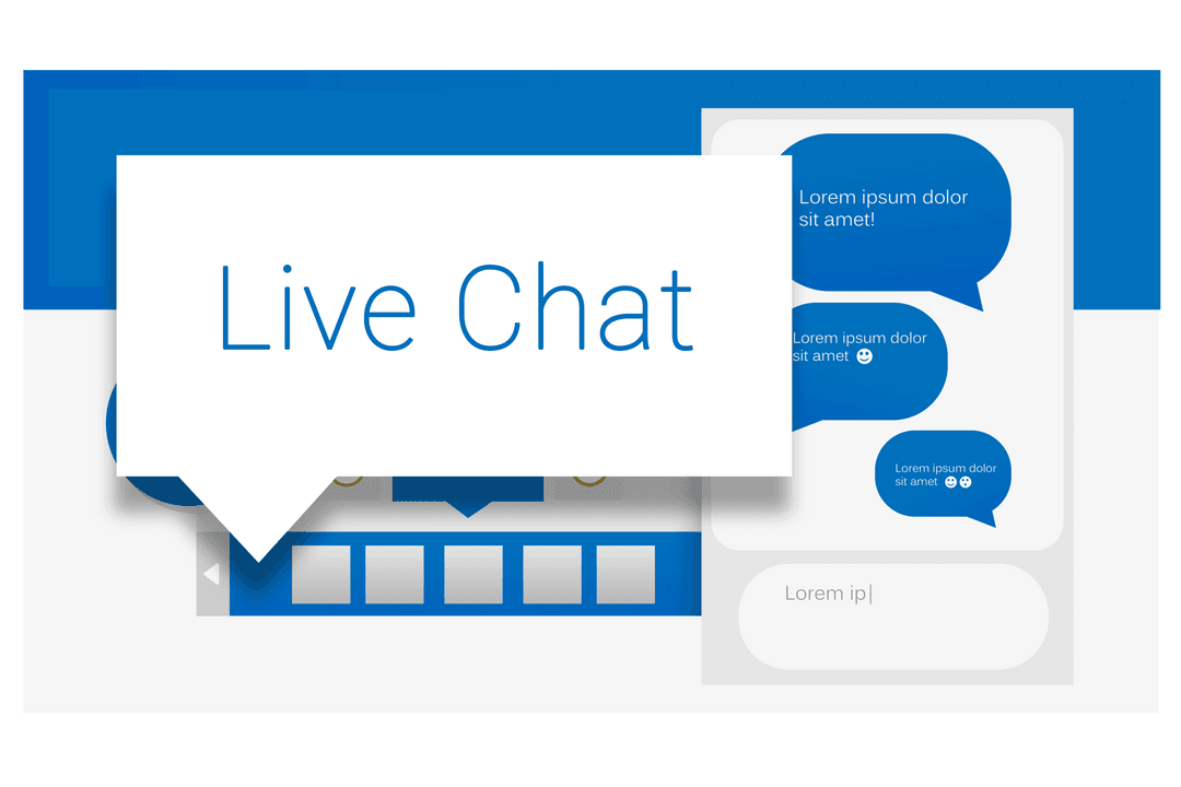 Transparent Live Chat Interface with Speech Bubbles