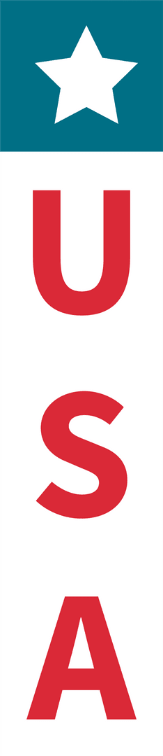 Transparent Design Featuring USA Letters and Star for Patriotic Display