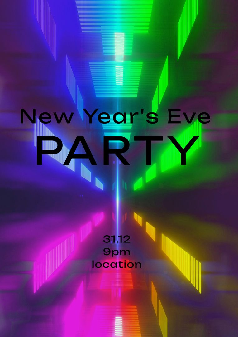 Colorful New Year's Eve Party Invitation Design