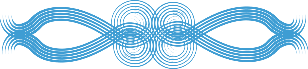 Abstract Blue Swirl Shape on Transparent Background