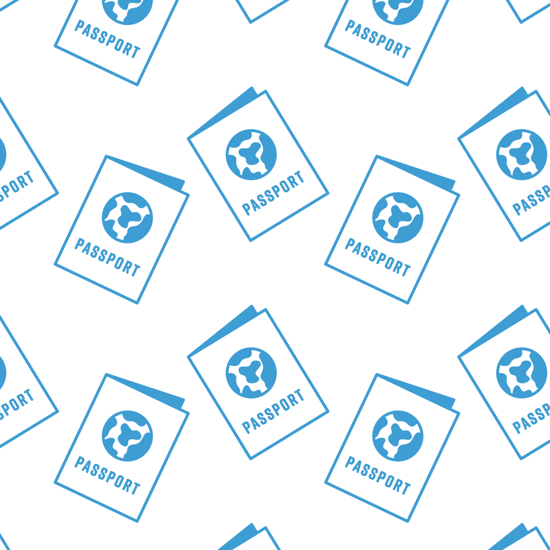 Blue Passports on Transparent Background Illustration