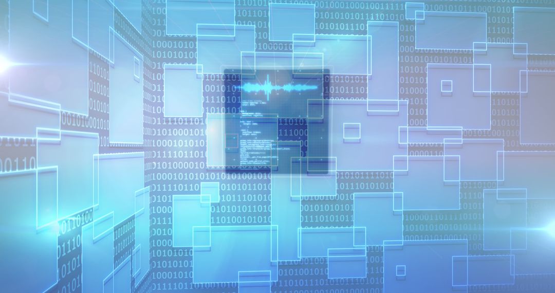 Futuristic Data Processing with Binary Code and Digital Screens - Free Images, Stock Photos and Pictures on Pikwizard.com