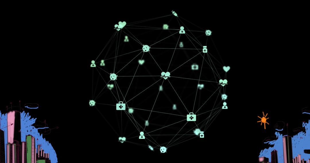 Global Network Interface Digital Technology Concept