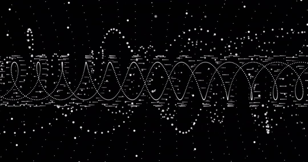 Abstract Network of Connections with DNA Strand Pattern