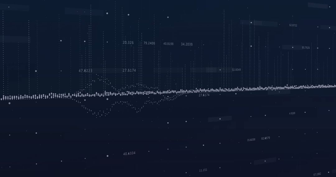 Abstract Data Visualization on Dark Background