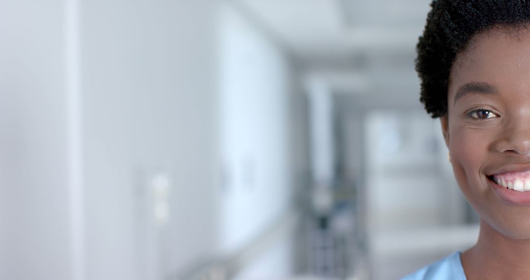 Confident Healthcare Professional Smiling in Hospital