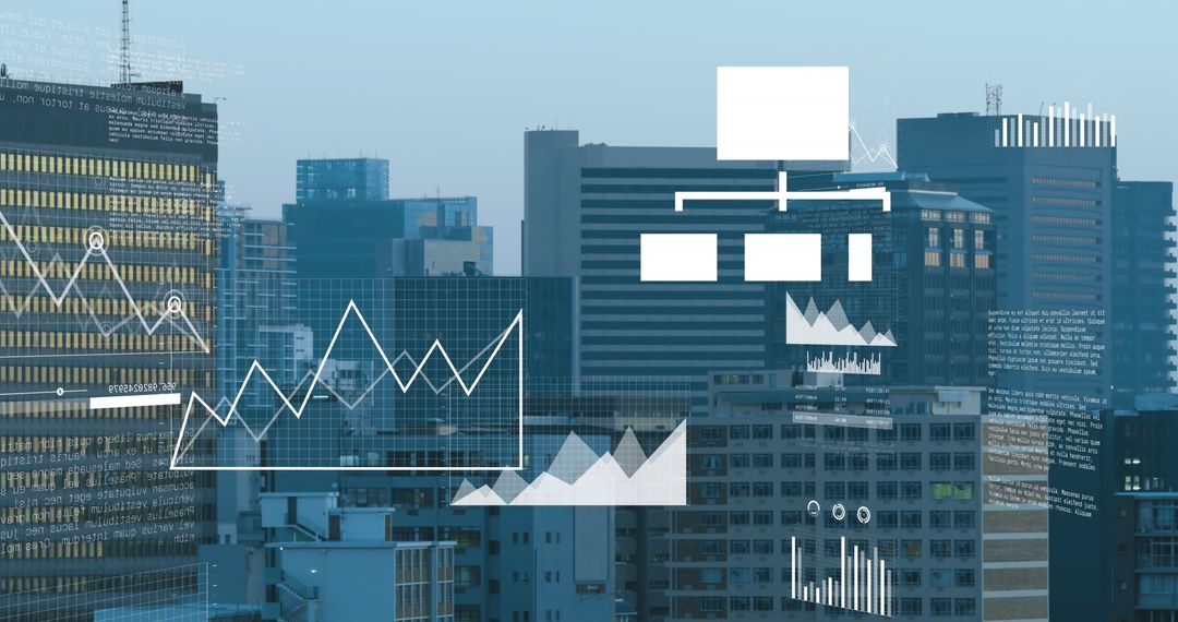 Digital Financial Data on Urban Skyline