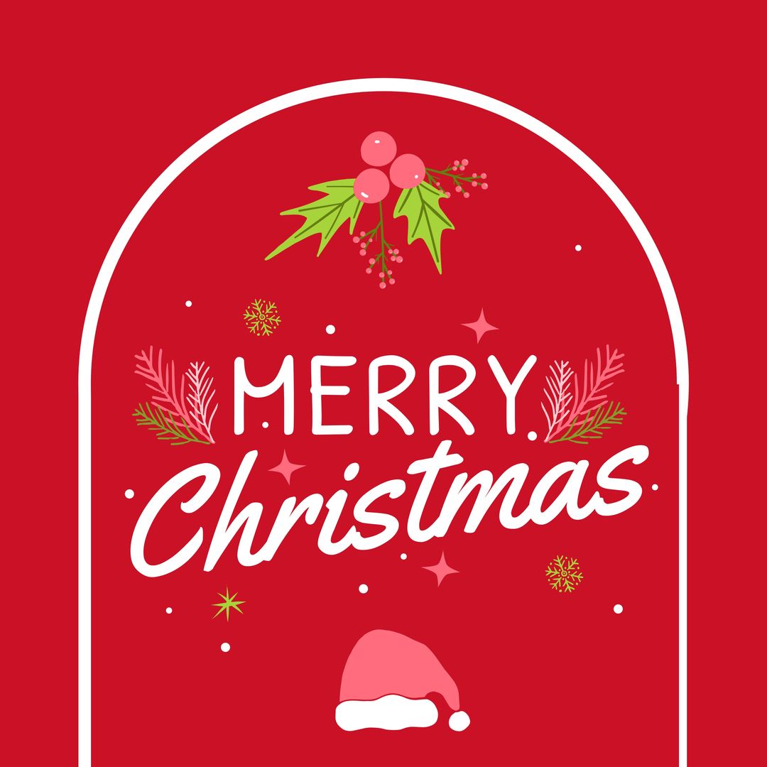 Composition of merry christmas text over santa hat - Download Free Stock Templates Pikwizard.com