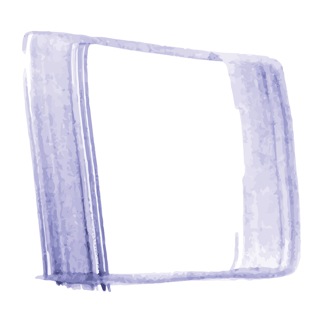 Abstract Purple Smudge with Copy Space on Transparent Background