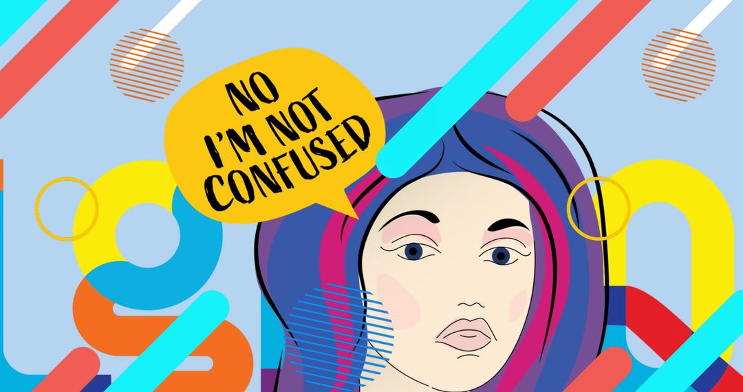 Empowered Woman Pop Art with Bold Colors and Confident Message