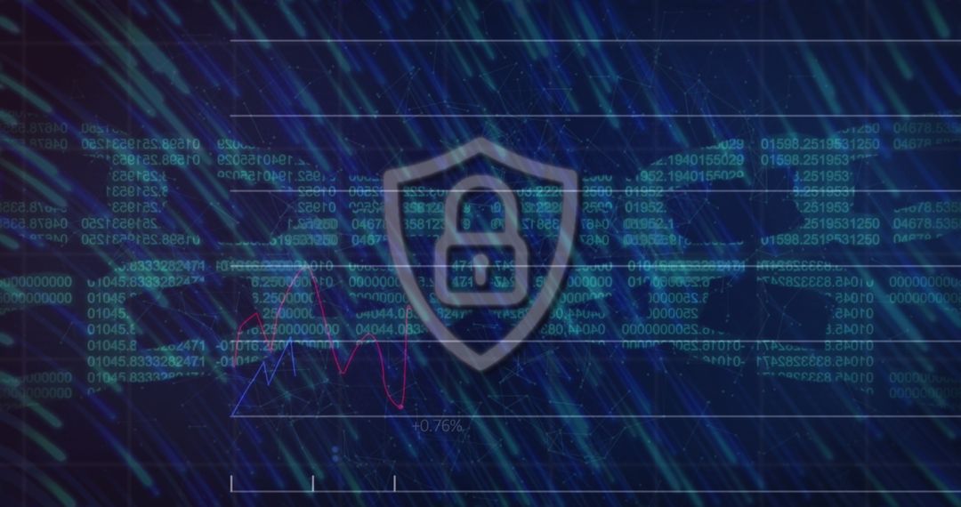 Cybersecurity Digital Data Protection Concept with Padlock