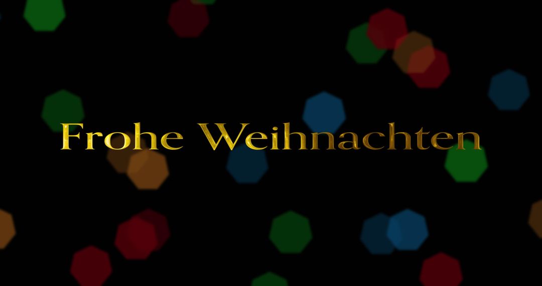 Frohe Weihnachten Text with Colorful Festive Lights