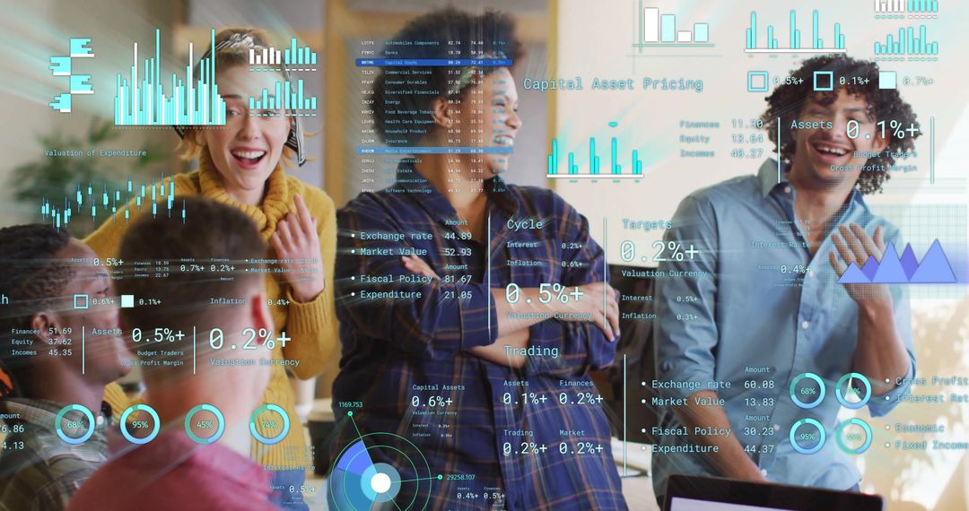 Diverse Team Discussing Financial Data a While Analyzing Charts