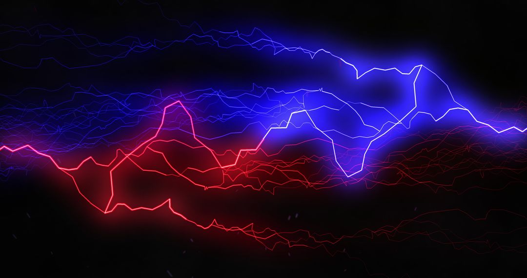 Dynamic Red and Blue Lightning Bolts on Dark Background - Free Images, Stock Photos and Pictures on Pikwizard.com