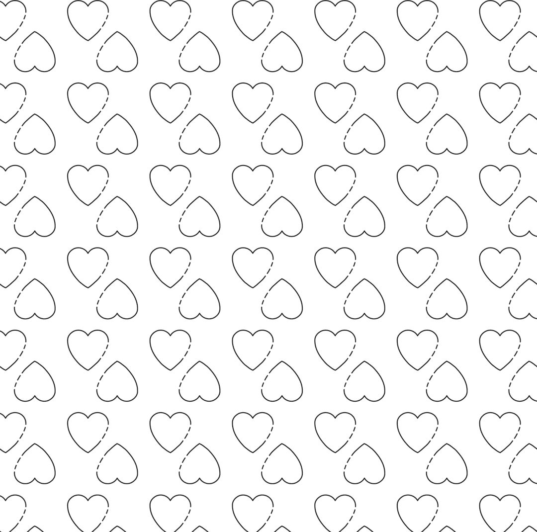 Heart Pattern on Transparent Background for Love Design