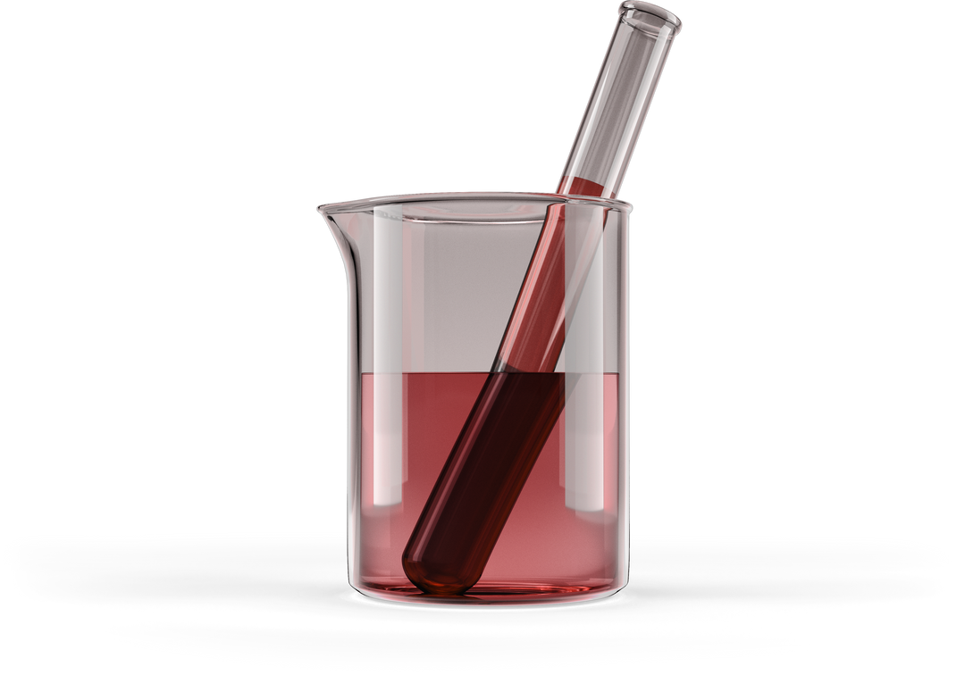 Transparent Glass Beaker with Red Chemical Solution and Test Tube - Download Free Stock Images Pikwizard.com