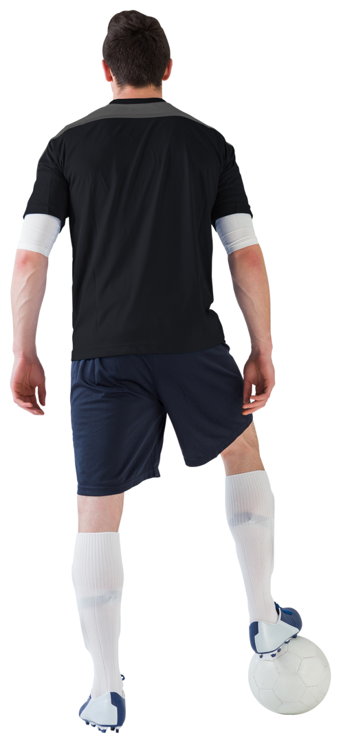 Transparent Football Player with Soccer Ball in Athletic Gear - Download Free Stock Images Pikwizard.com