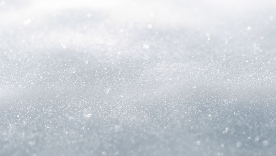 Glittering Snow Crystal Texture with Soft Bokeh and Frosty Winter Sunlight