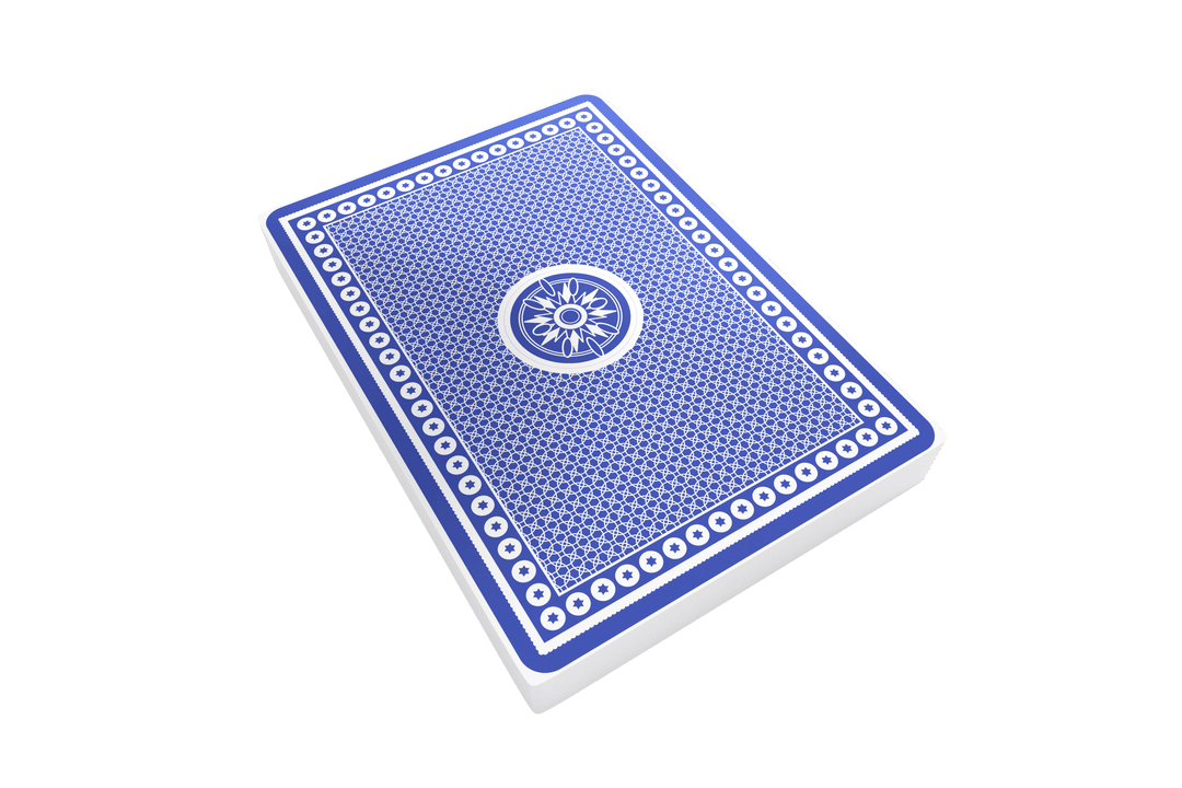 Blue Patterned Playing Card Back Design Transparent Background