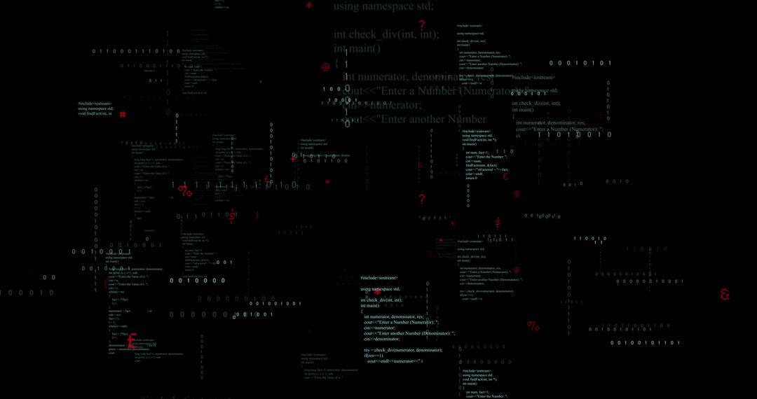 Binary Code Matrix with Data and Algorithms on Dark Background - Free Images, Stock Photos and Pictures on Pikwizard.com