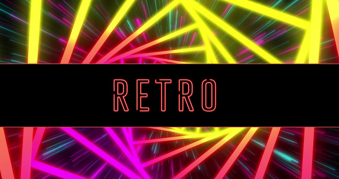 Vibrant Retro Futuristic Light Infinite Pattern