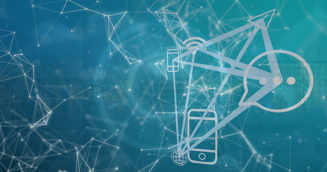 Abstract Digital Connections and Network Technology Concept